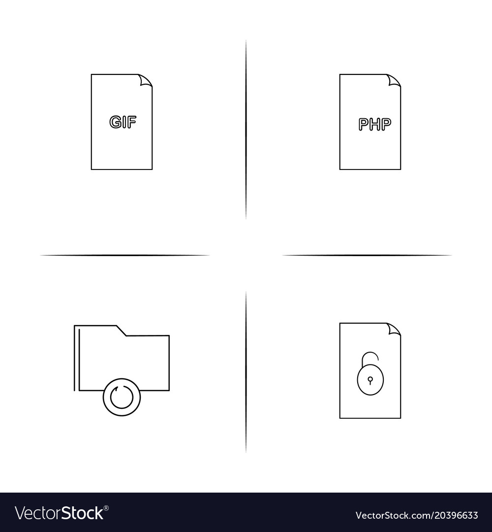 Files and folders sign simple linear icon
