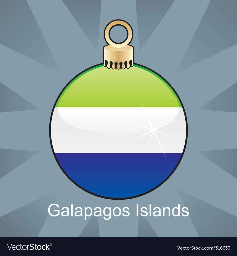 Galapagos islands flag on bulb Royalty Free Vector Image