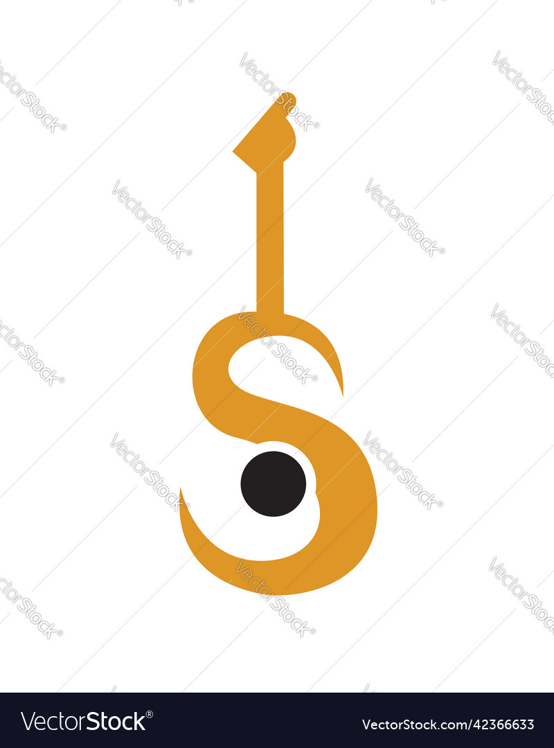 Guitar minimalist logo design