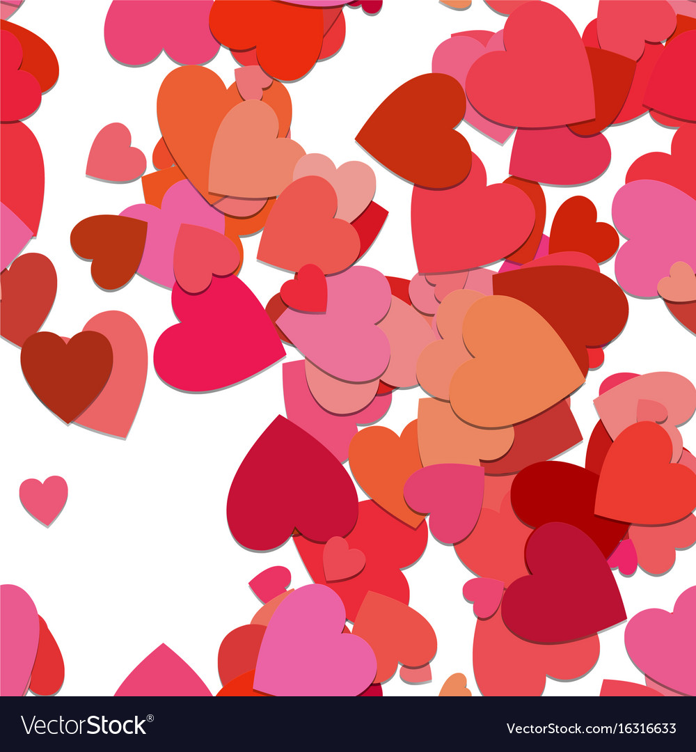 Red seamless heart background pattern