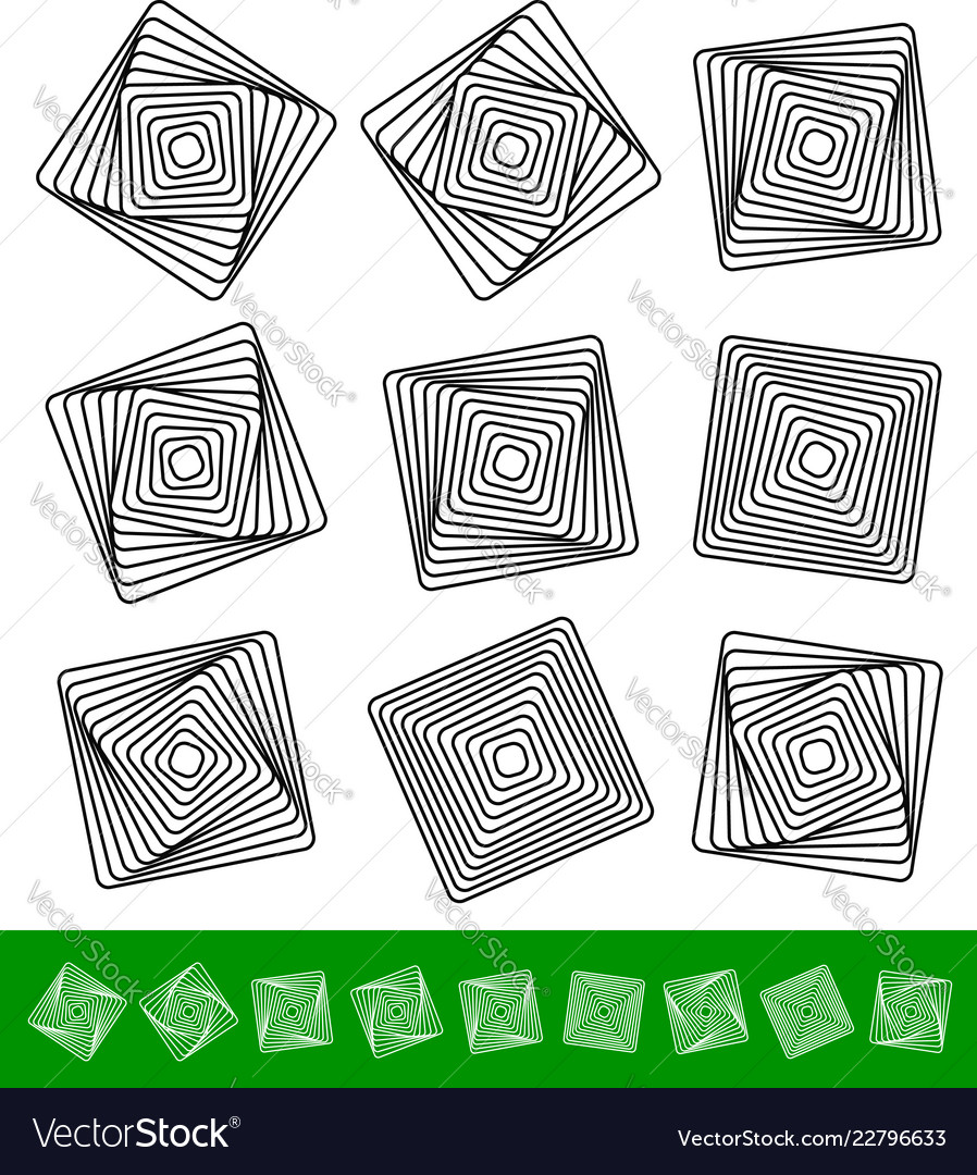 Rotating squares rotation geometry and vortex Vector Image Rotating squares rotation geometry and vortex