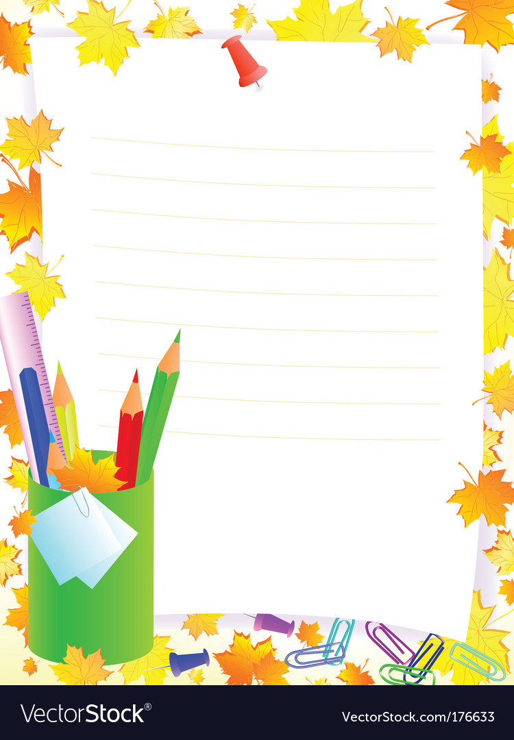 School stationery Royalty Free Vector Image - VectorStock