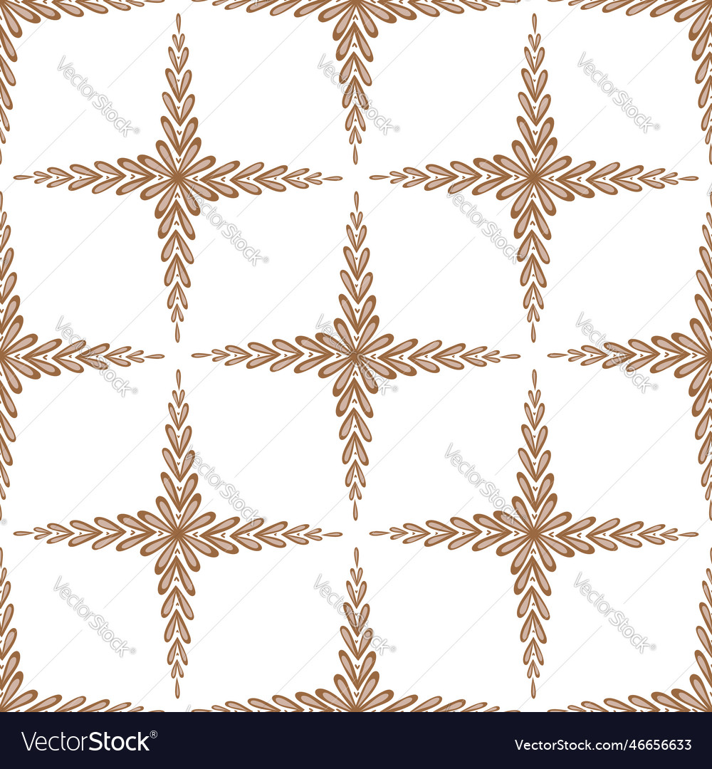 Seamless pattern with a grid of stems Vector Image Seamless pattern with a grid of stems