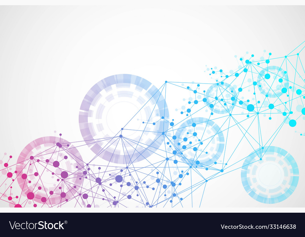 Big data visualization background modern vector image Big data visualization background modern