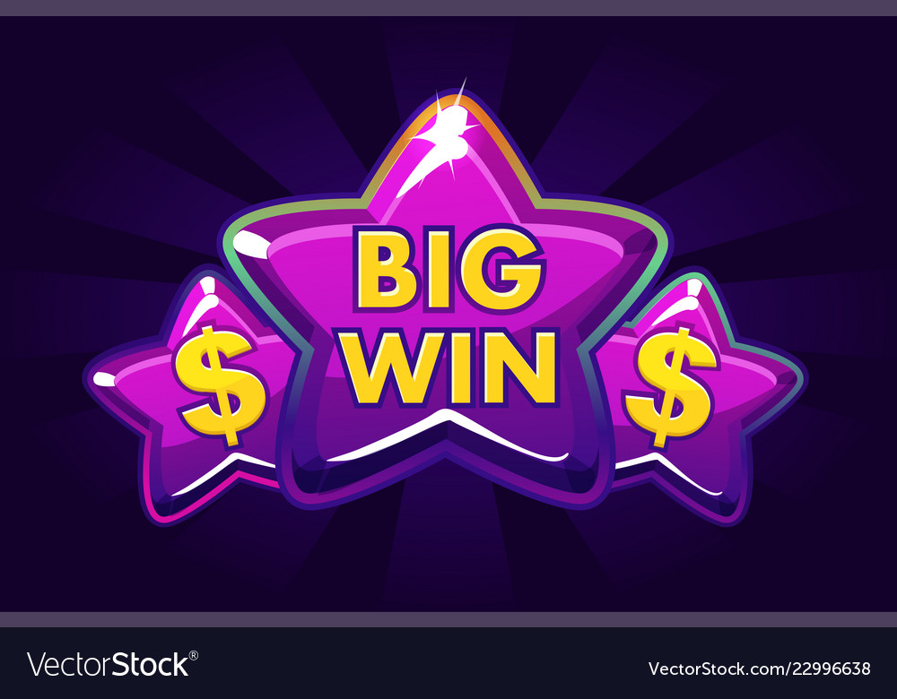 Big win banner background for online casino