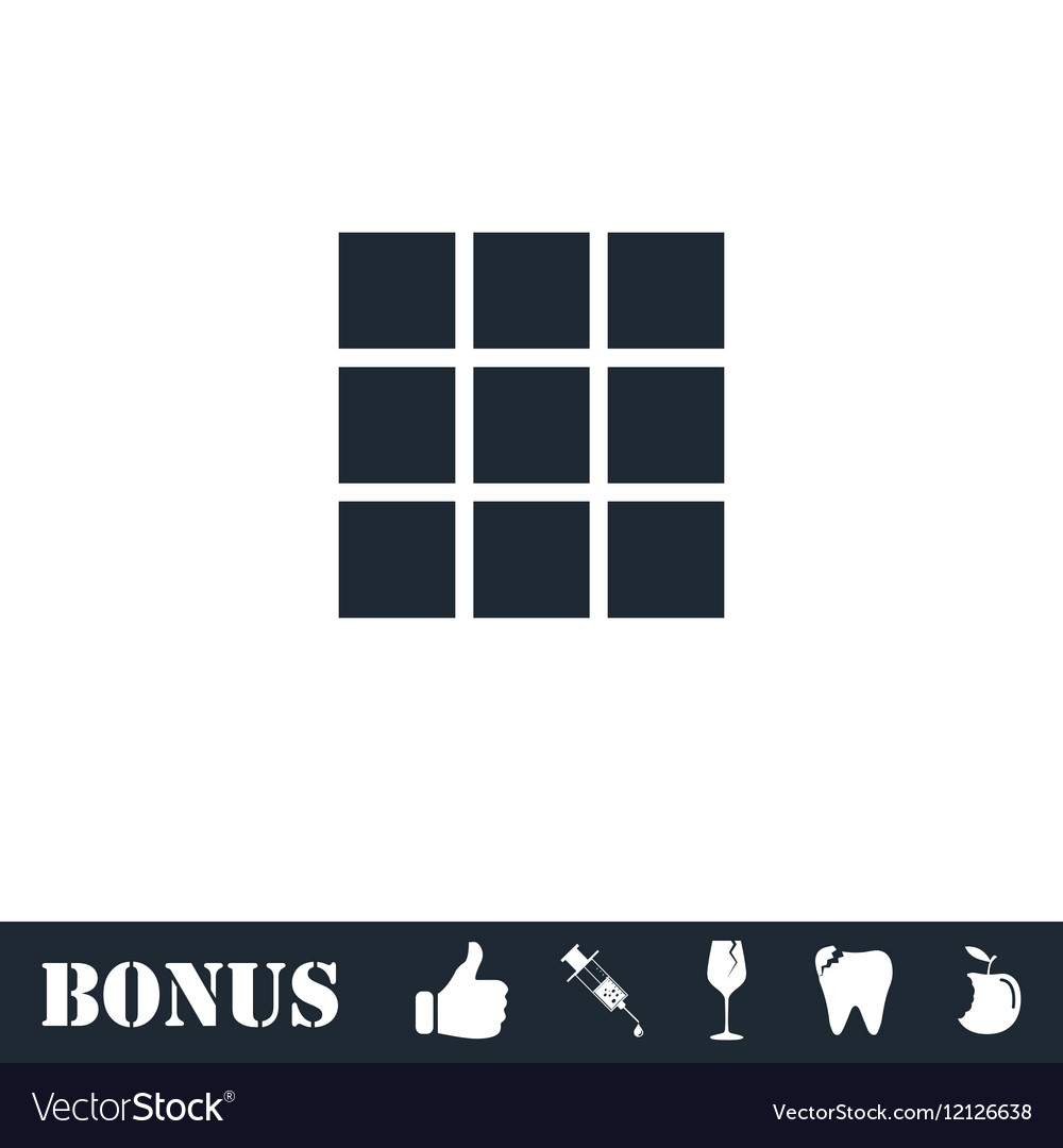 Building block icon flat