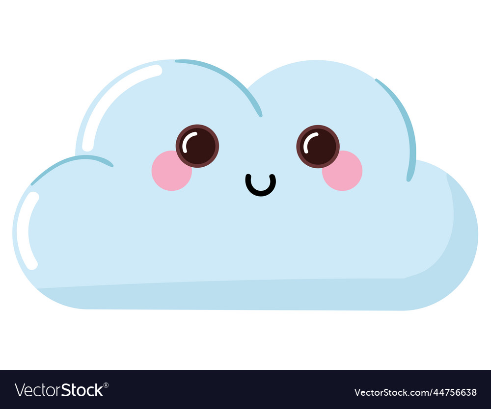 Cloud kawaii weather Royalty Free Vector Image