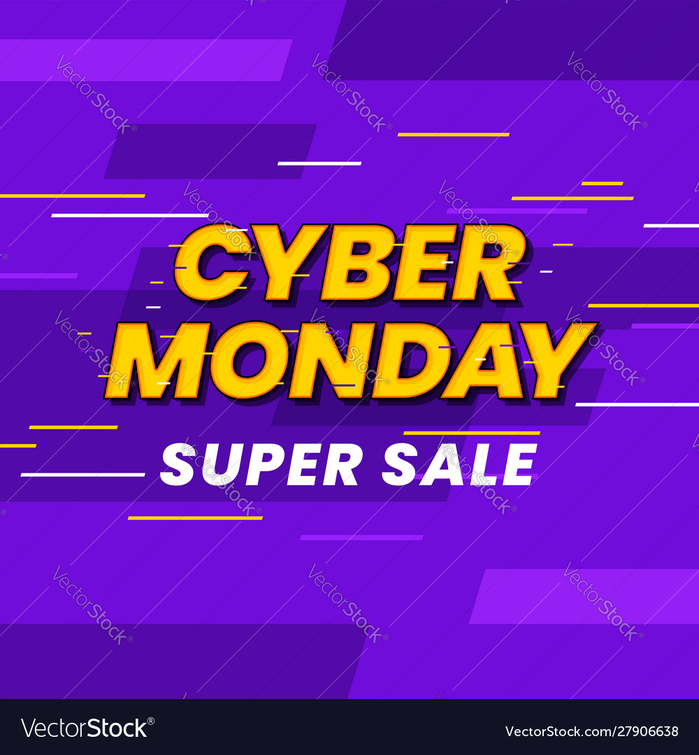 Cyber monday super sale poster background social