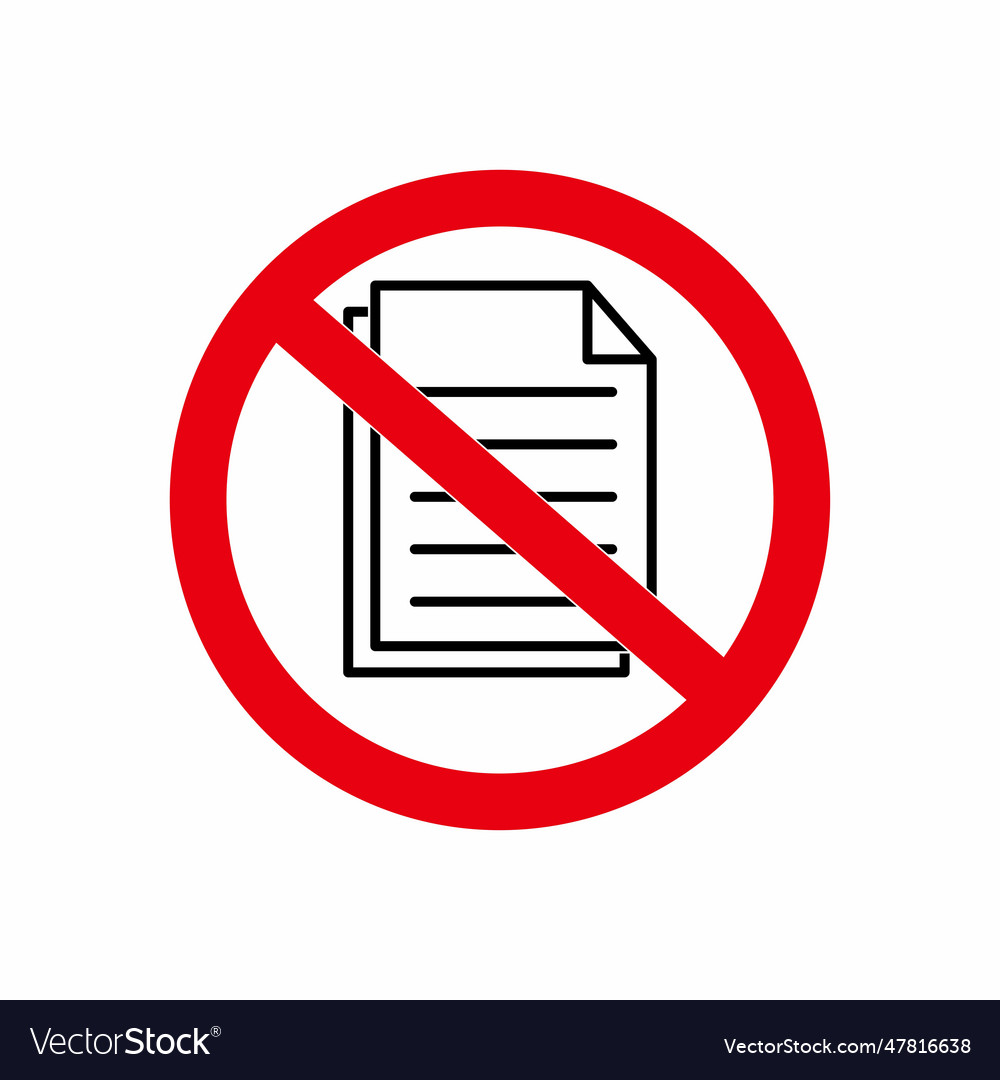 Do not copy file sign icon