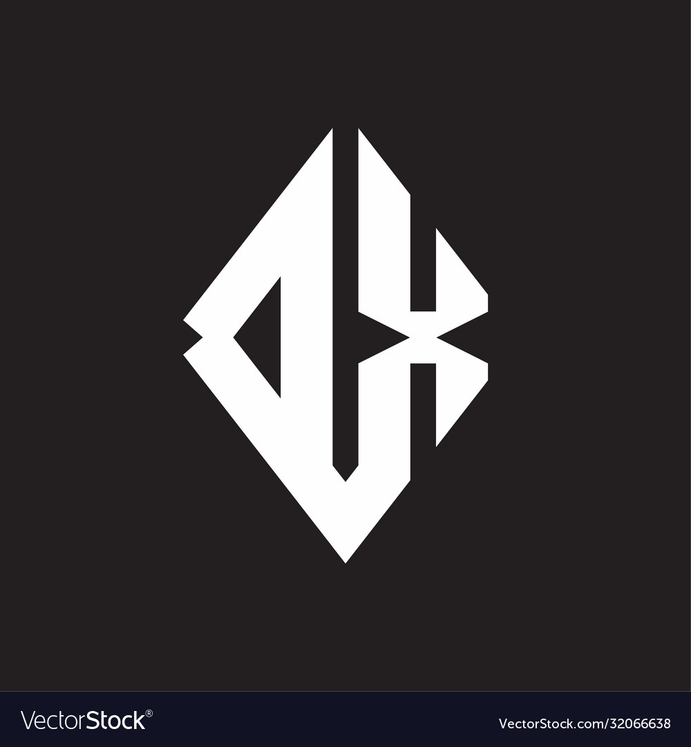 Dx logo monogram with sharp square design template Vector Image Dx logo monogram with sharp square design template