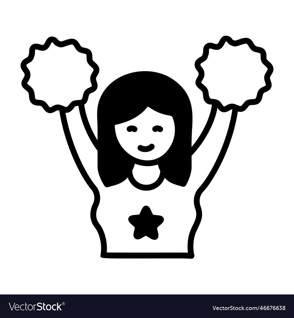 Female Cheerleader Royalty Free Vector Image - Vectorstock