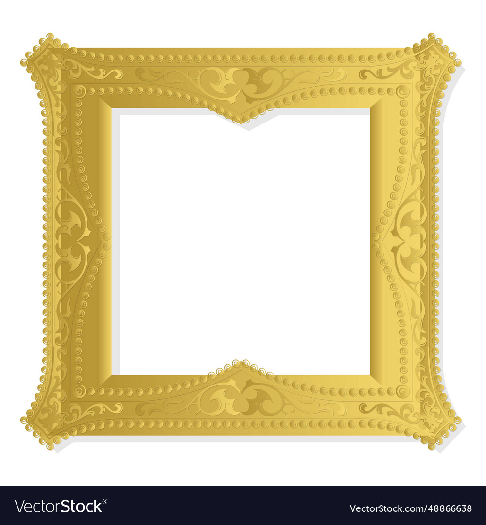 Golden ornament frame