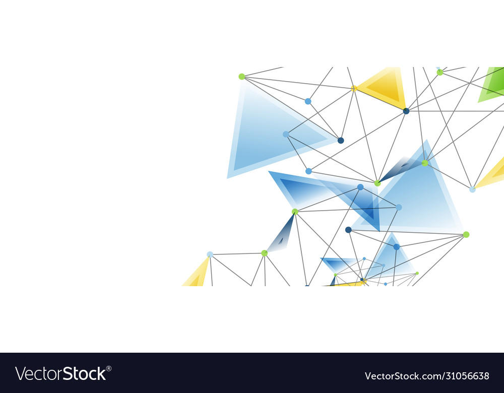 Line points connections triangular technology Vector Image Line points connections triangular technology