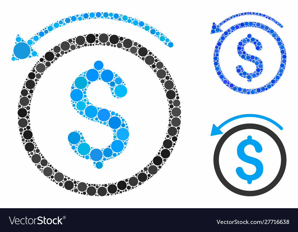 Refund composition icon spheric items