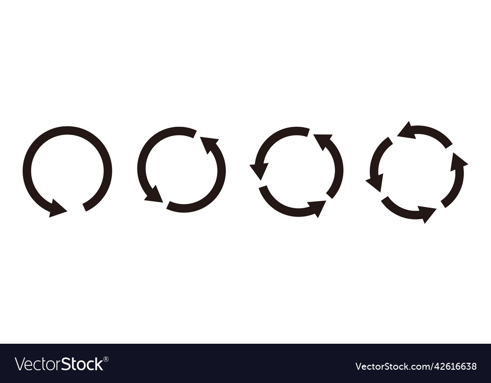 Rotating arrow icon set