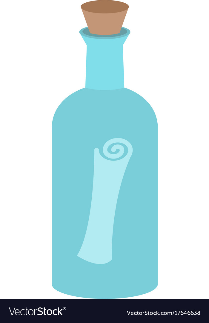 Scroll in bottle Royalty Free Vector Image - VectorStock