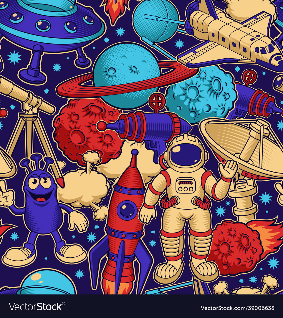 Space Seamless Background Royalty Free Vector Image Space Seamless Background Royalty Free Vector Image