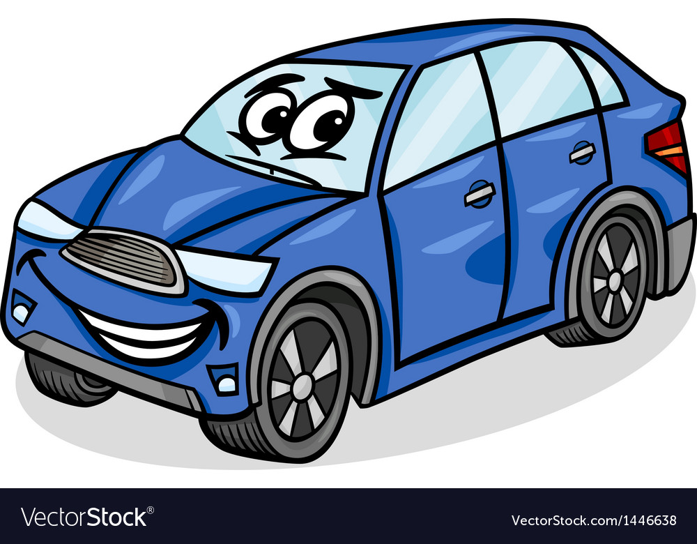 Suv car character cartoon Royalty Free Vector Image