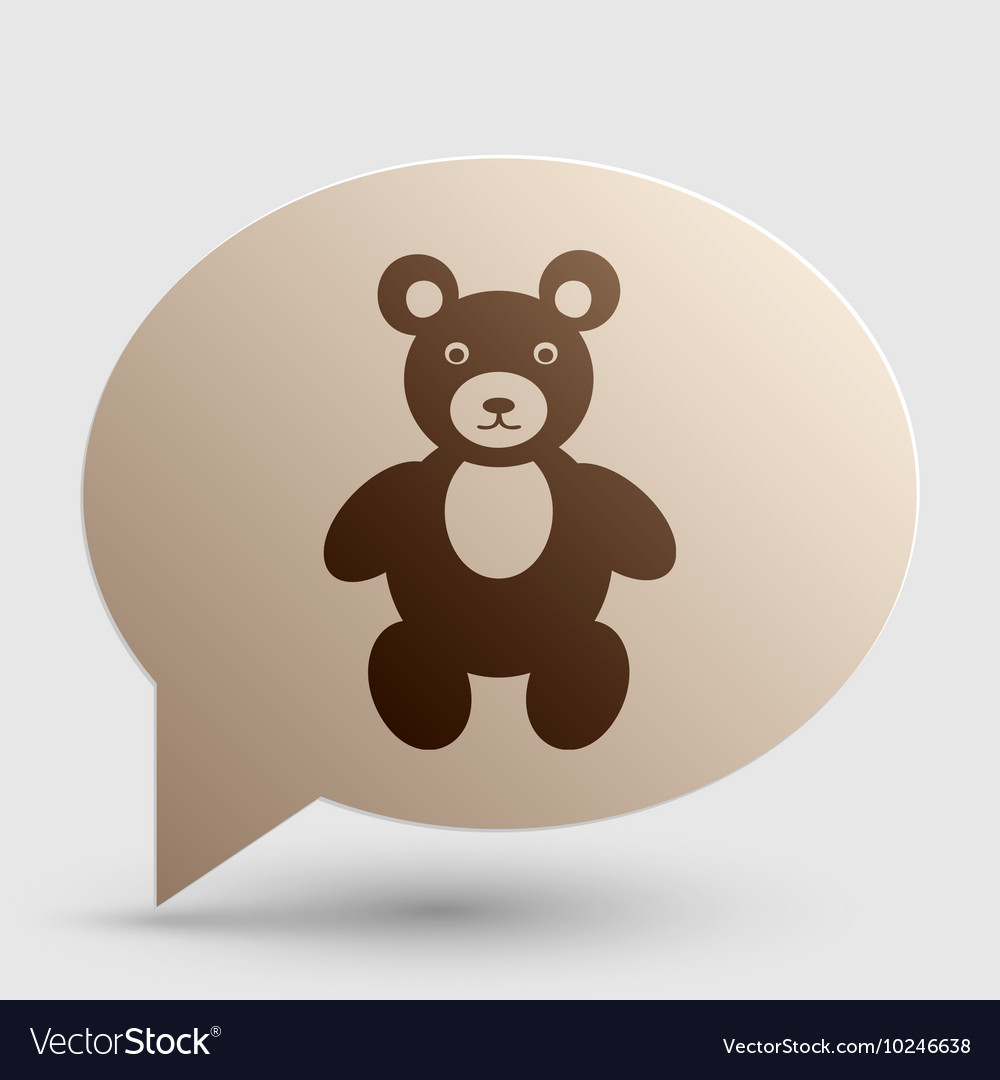 Teddy bear sign brown gradient icon