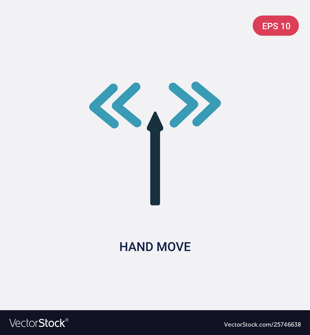 Two color hand move icon from orientation concept vector image Two color hand move icon from orientation concept