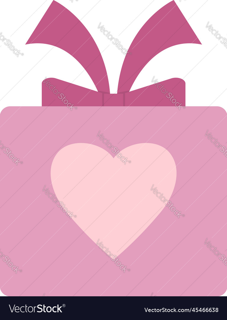 Valentines day gift box Royalty Free Vector Image