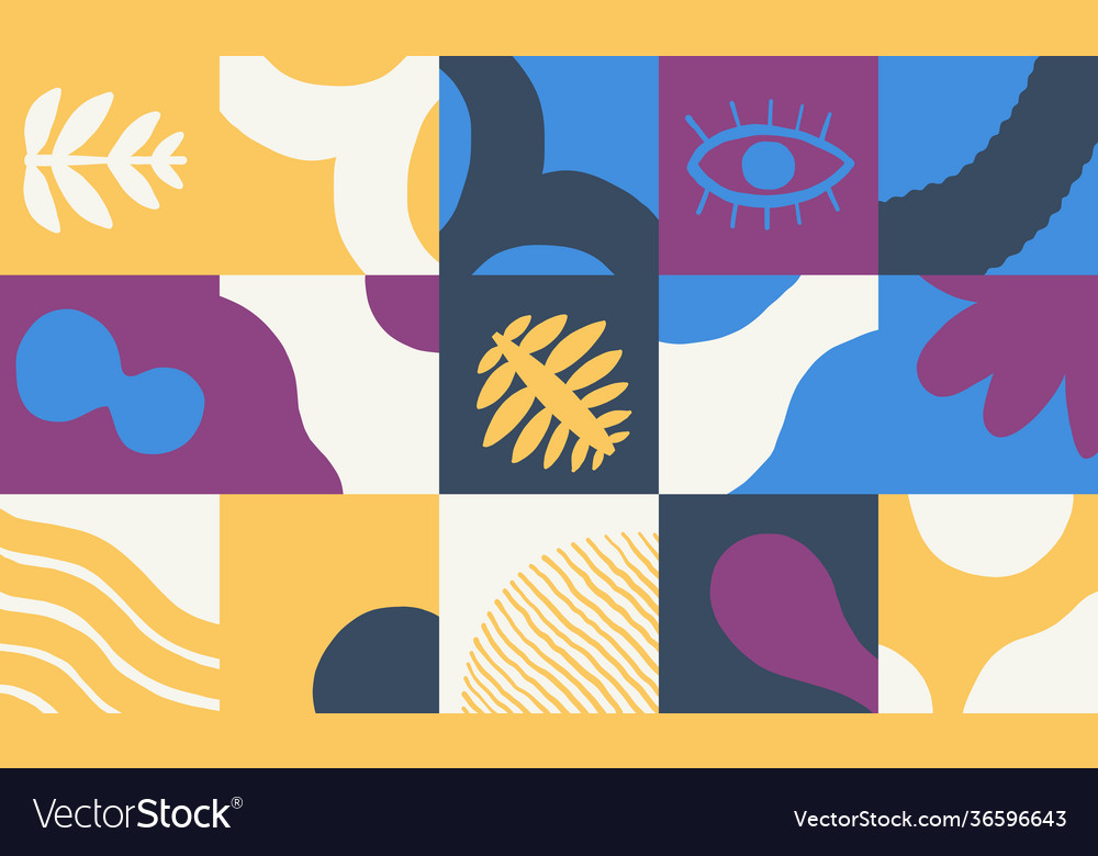 Abstract pattern design with simple shapes vector image Abstract pattern design with simple shapes