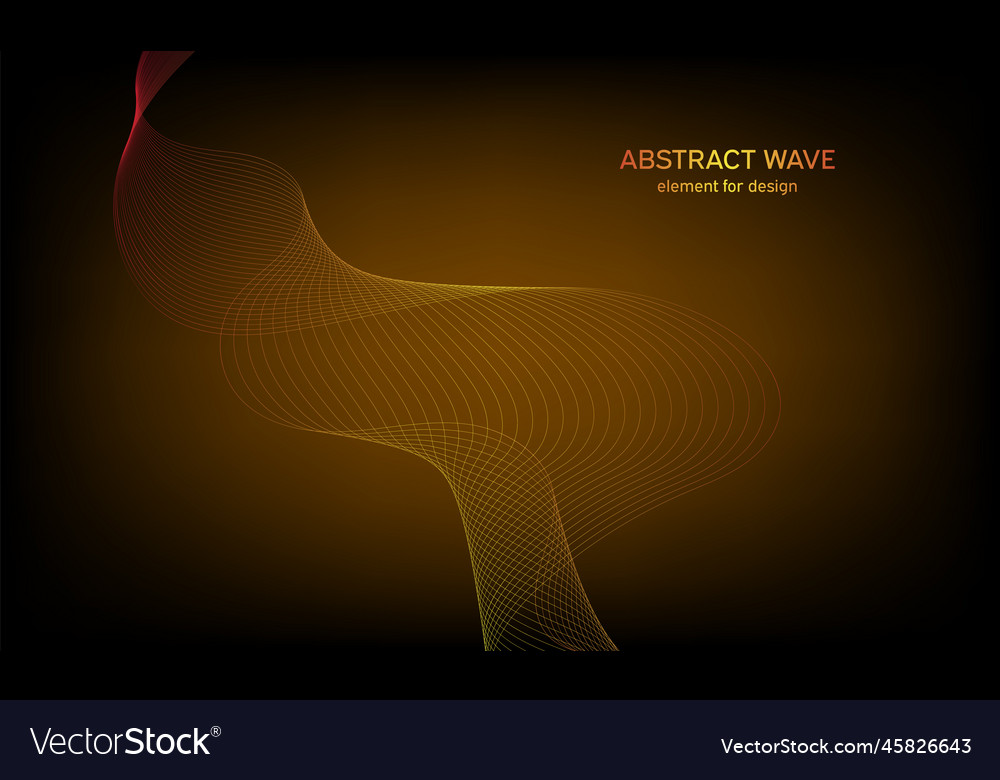 Abstract wave element for design digital