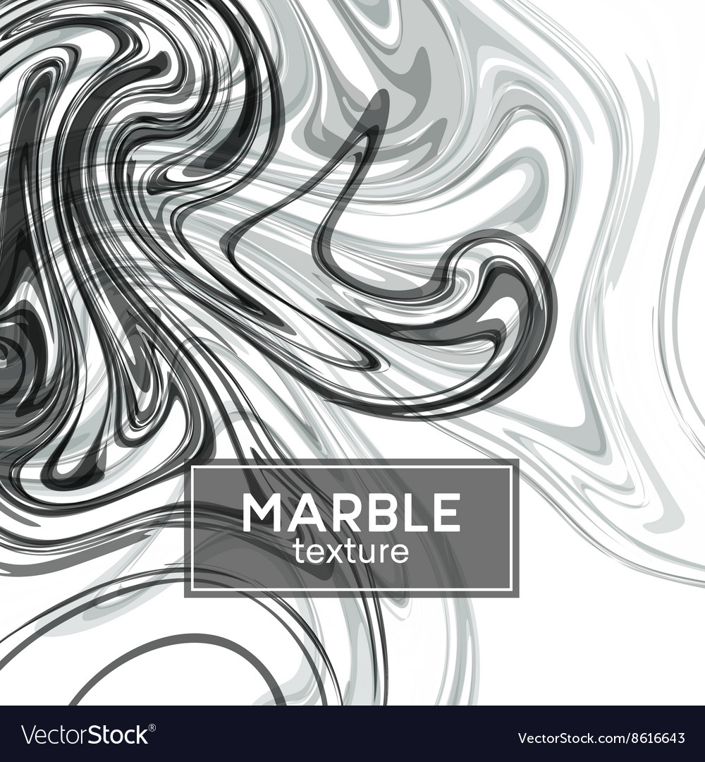 Background with gray painted waves Marble Vector Image