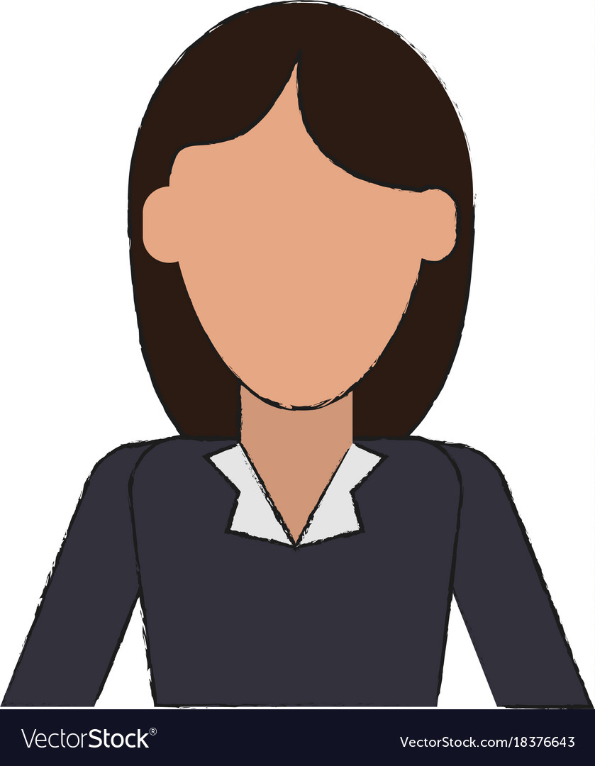 Businesswoman character avatar icon Royalty Free Vector