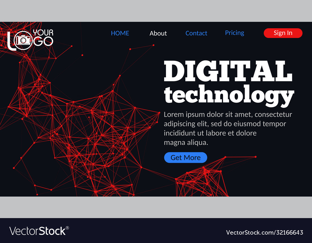 Colorful abstract landing page with plexus Vector Image Colorful abstract landing page with plexus