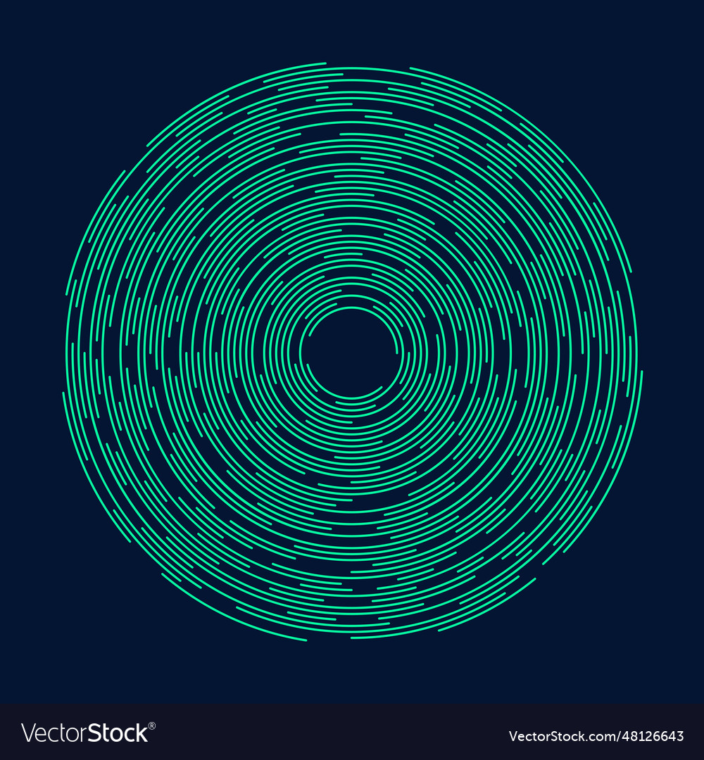 Concentric segments of circles lines following