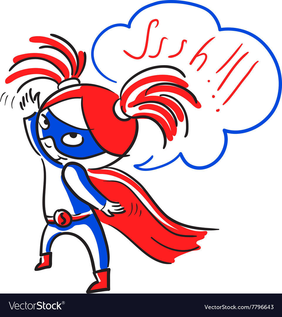 Cute Superhero Doodle