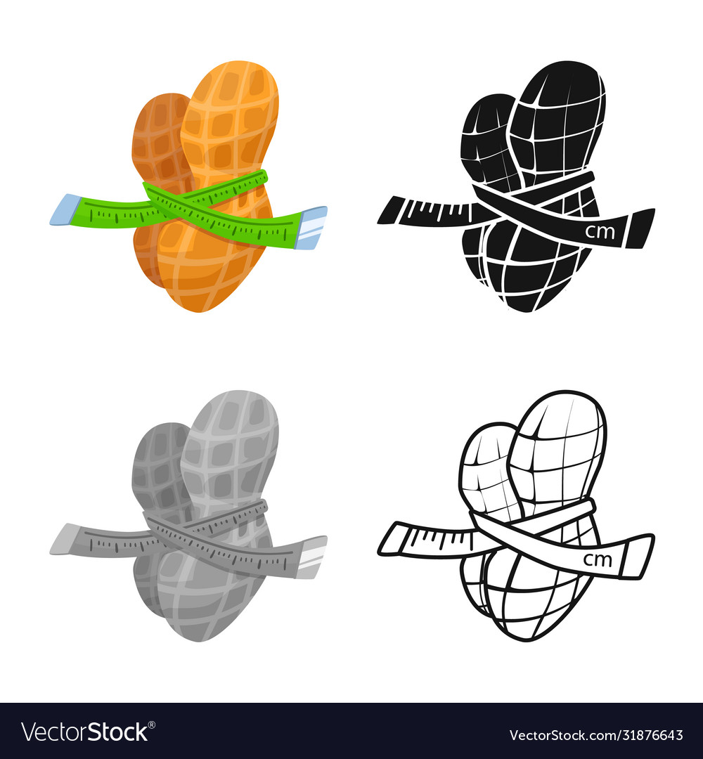 Design peanut and shell logo set