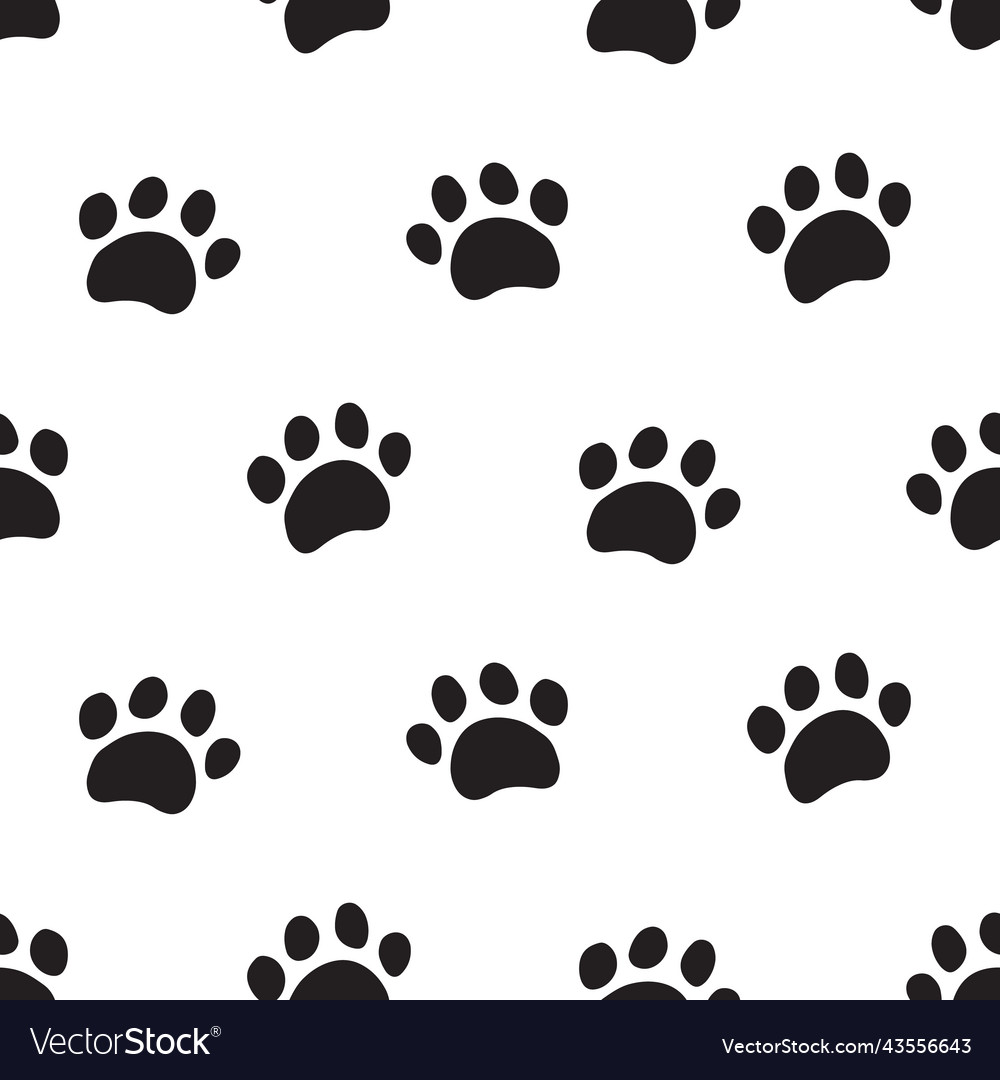 Dog paw cat paws animal foot print vector image Dog paw cat paws animal foot print