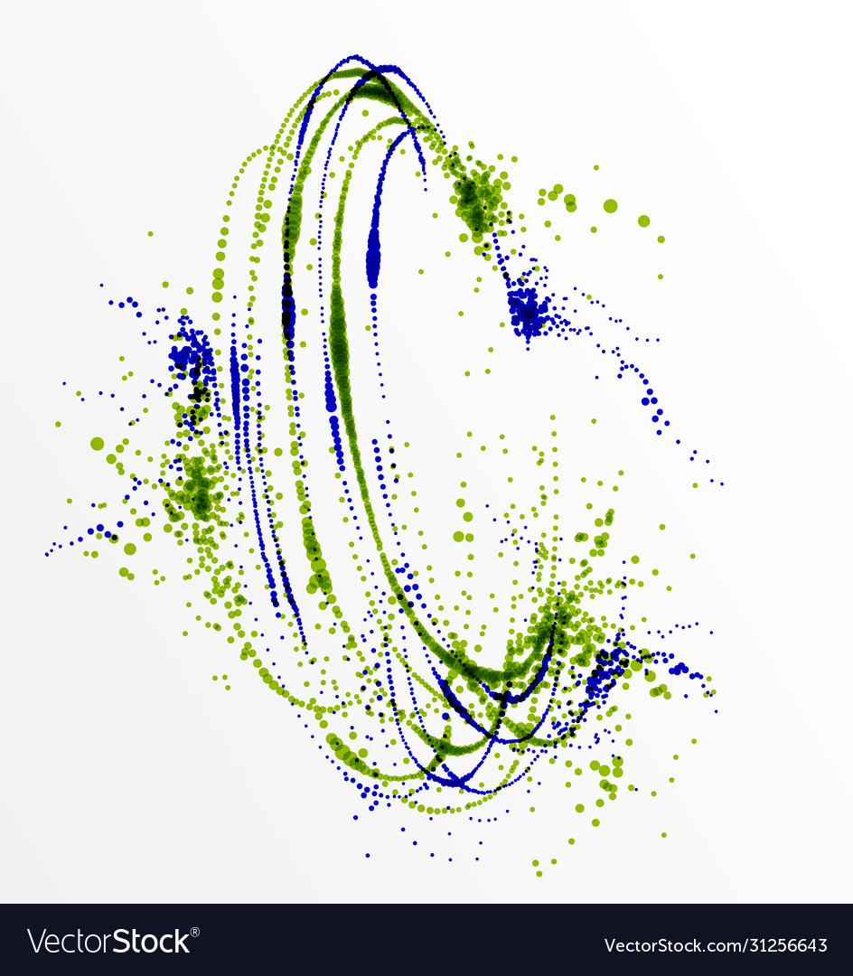 Dotted particle whirl flowing abstract background