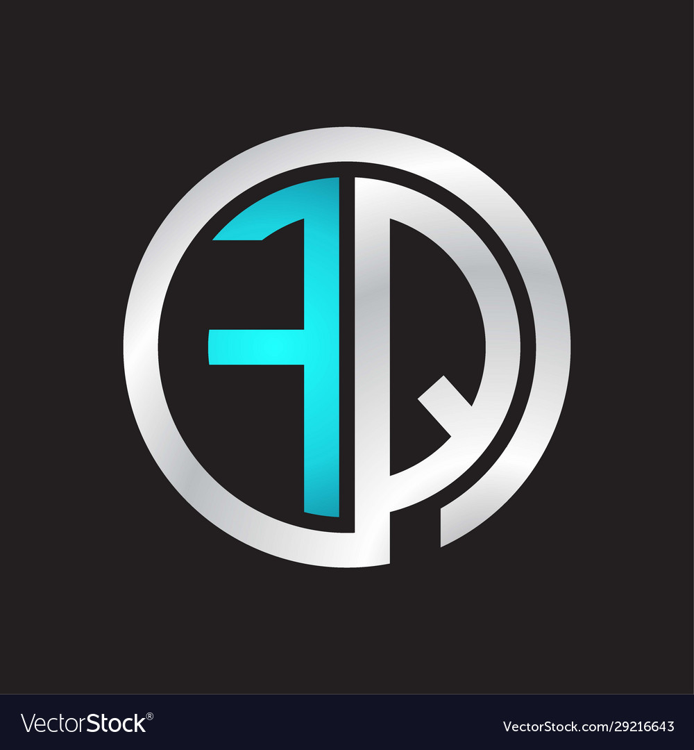 Fq initial logo linked circle monogram