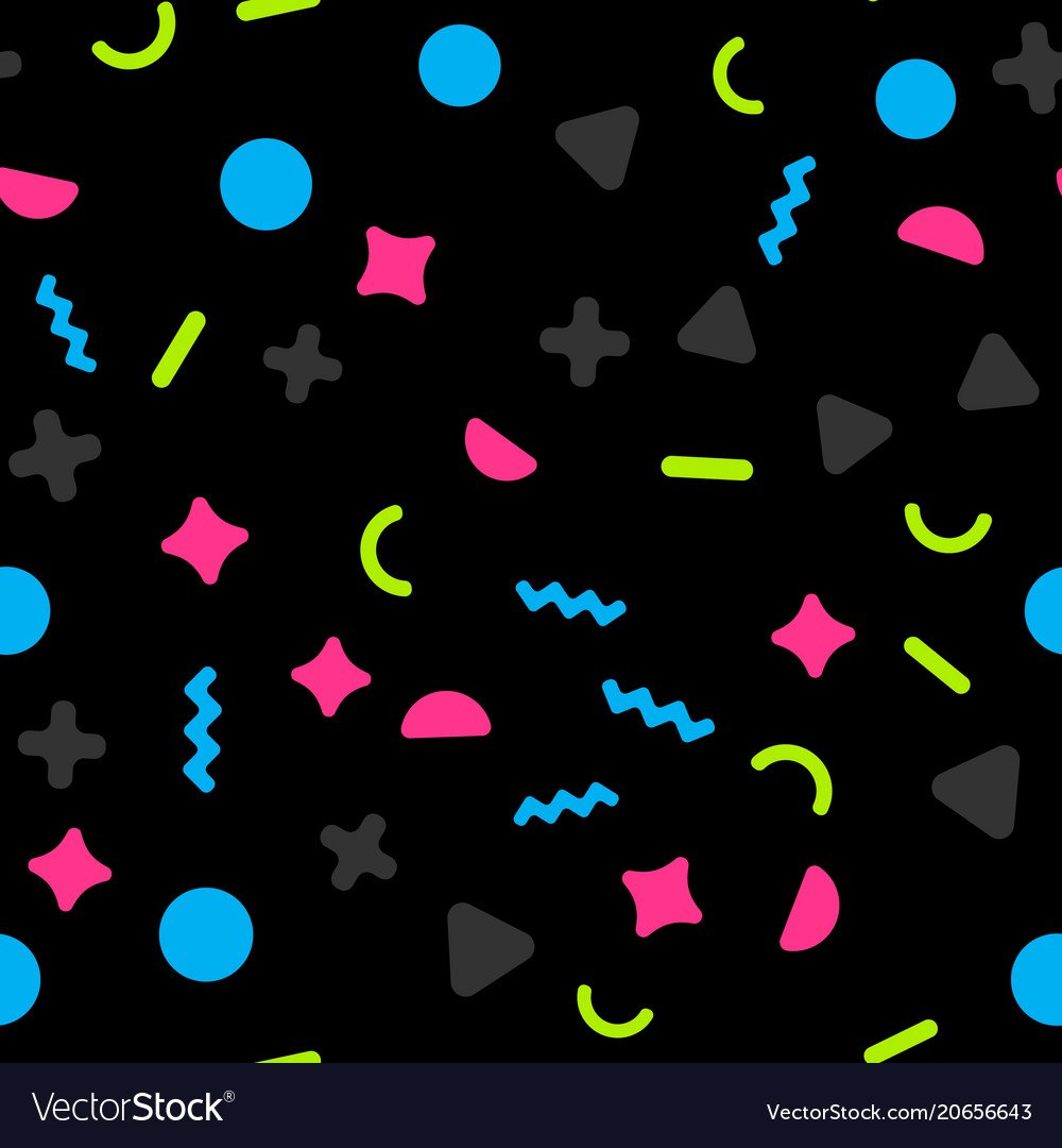 Memphis abstract seamless pattern