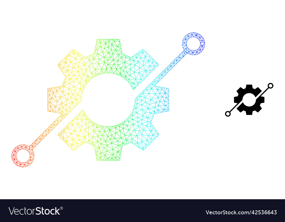 Spectral net gradient smart gear icon
