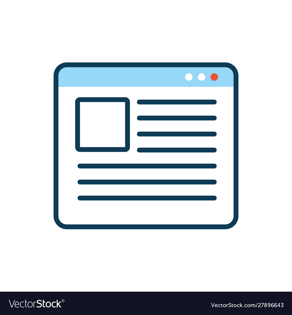 Template web page isolated icon