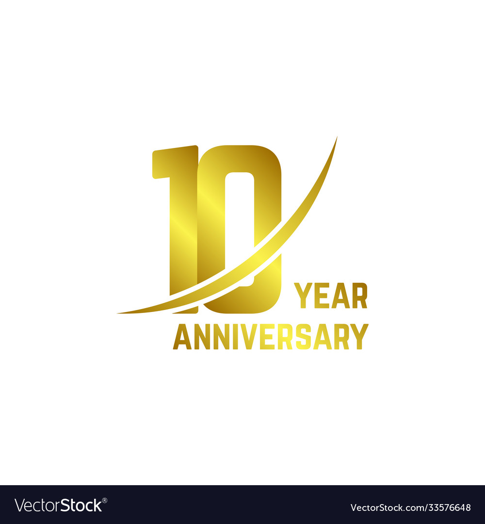 10 Jahre Jubiläum Logo Vorlage Design