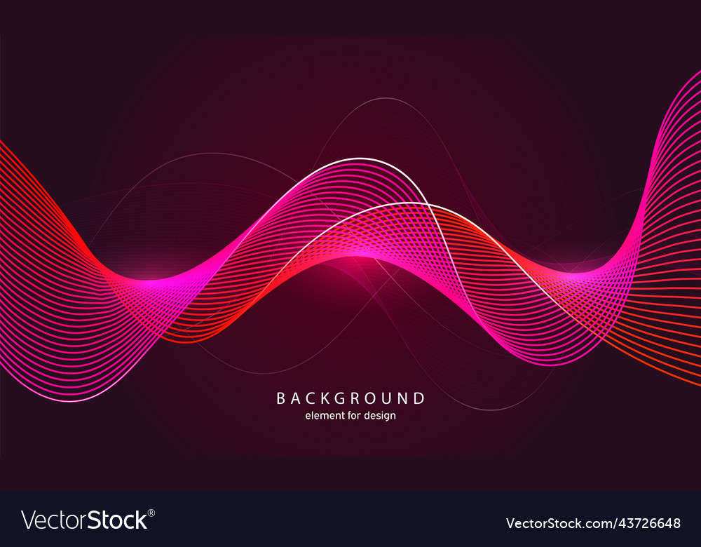 Abstract wave background element for design vector image Abstract wave background element for design