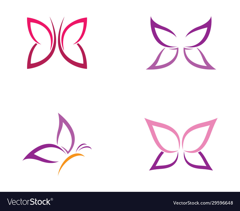 Butterfly icon design Royalty Free Vector Image