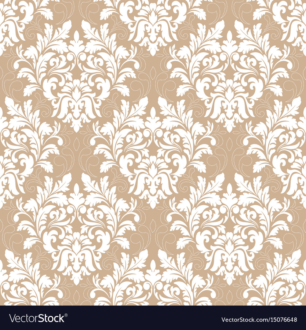 Damask seamless pattern background Royalty Free Vector Image