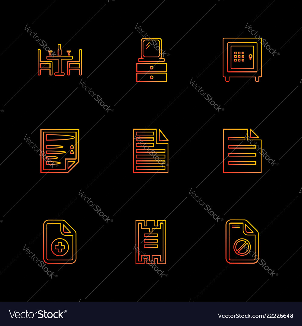Files document clipboard write eps icons set