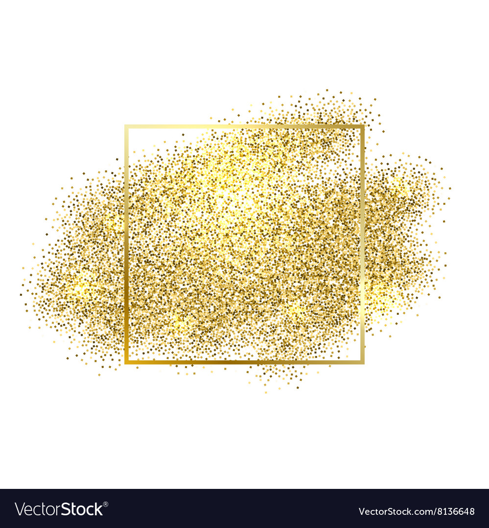 Download Gold sparkles on white background Gold glitter Vector Image