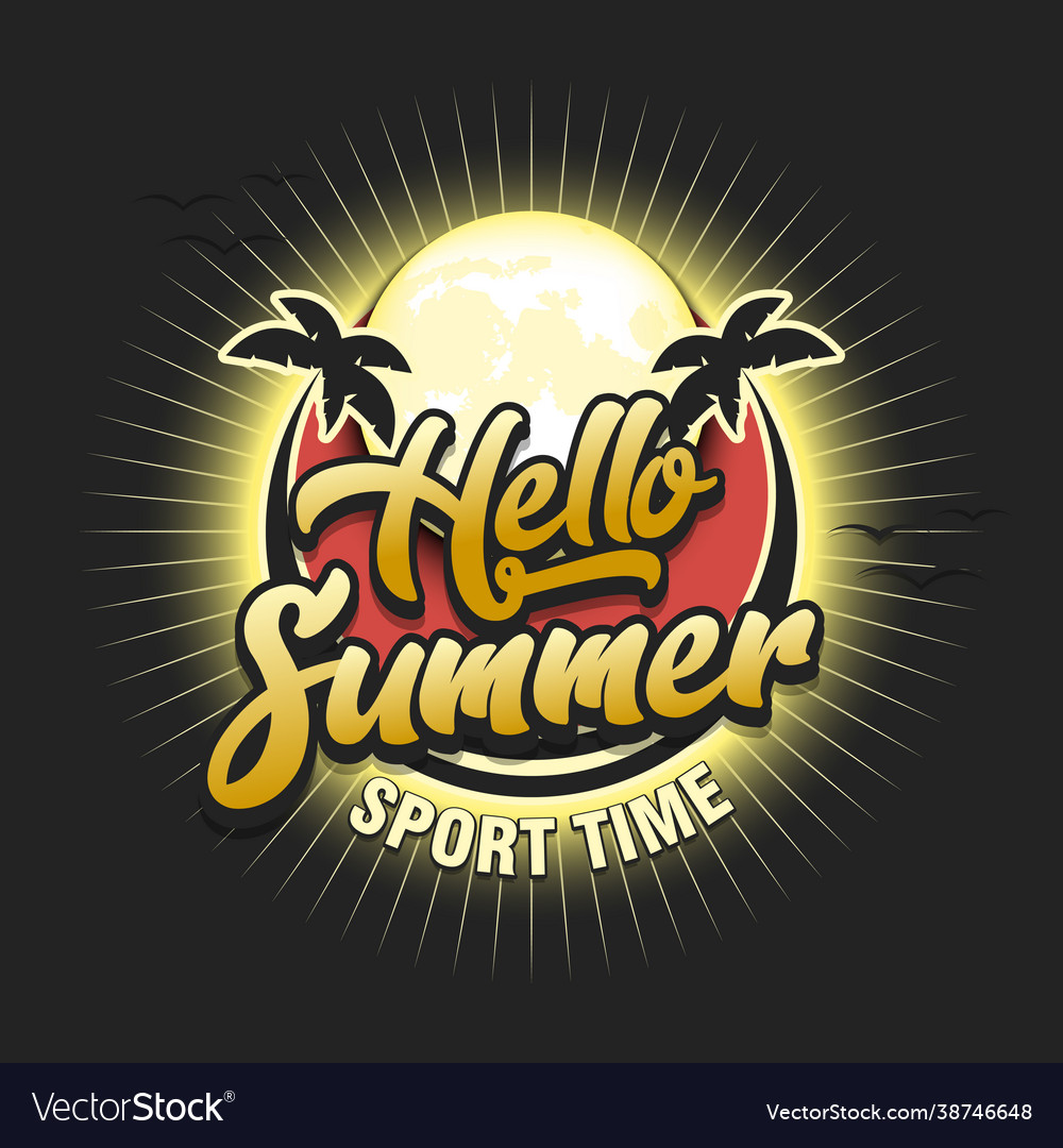 Hello summer time Royalty Free Vector Image - VectorStock