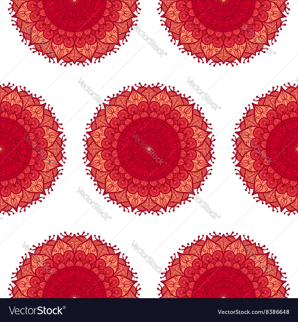 Mandala seamless pattern Royalty Free Vector Image