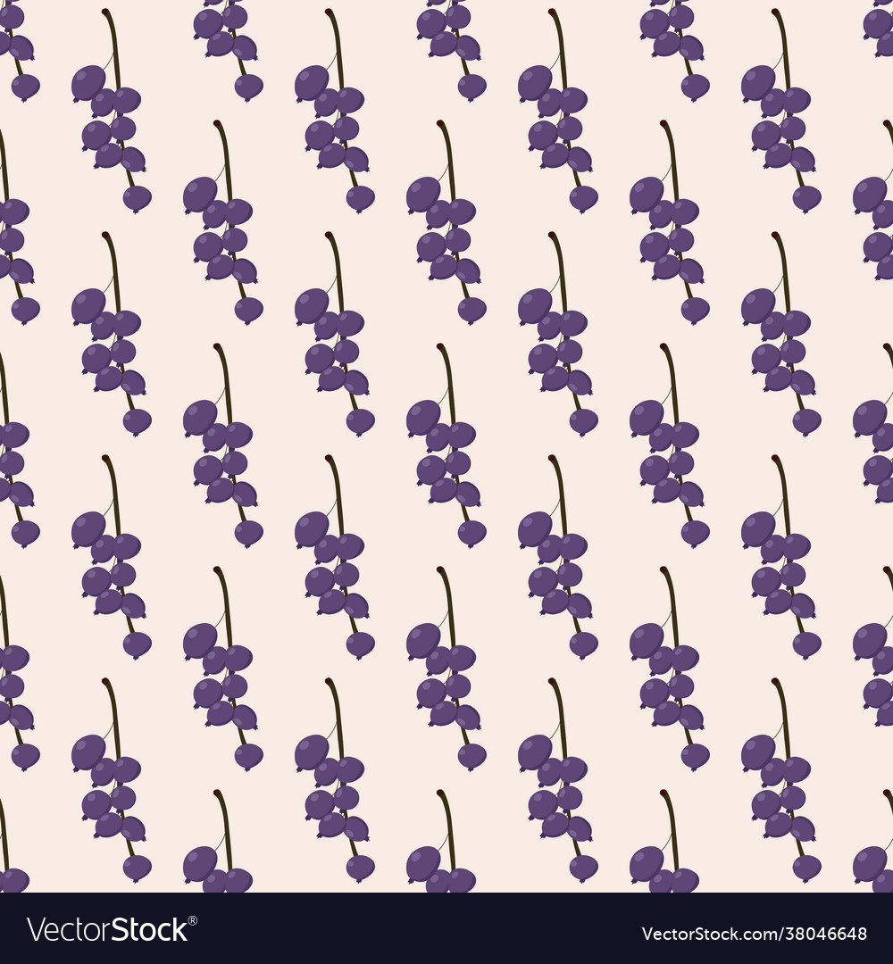 Pattern currant branches on a beige background vector image Pattern currant branches on a beige background