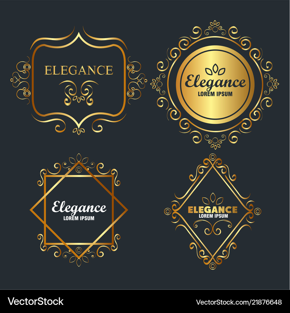 Premium and elegance set frames Royalty Free Vector Image
