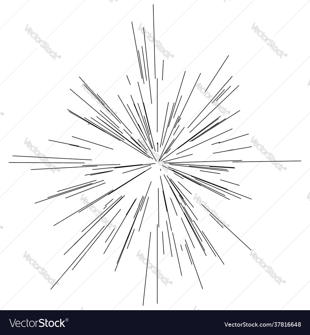 Radial radiating lines beams rays random